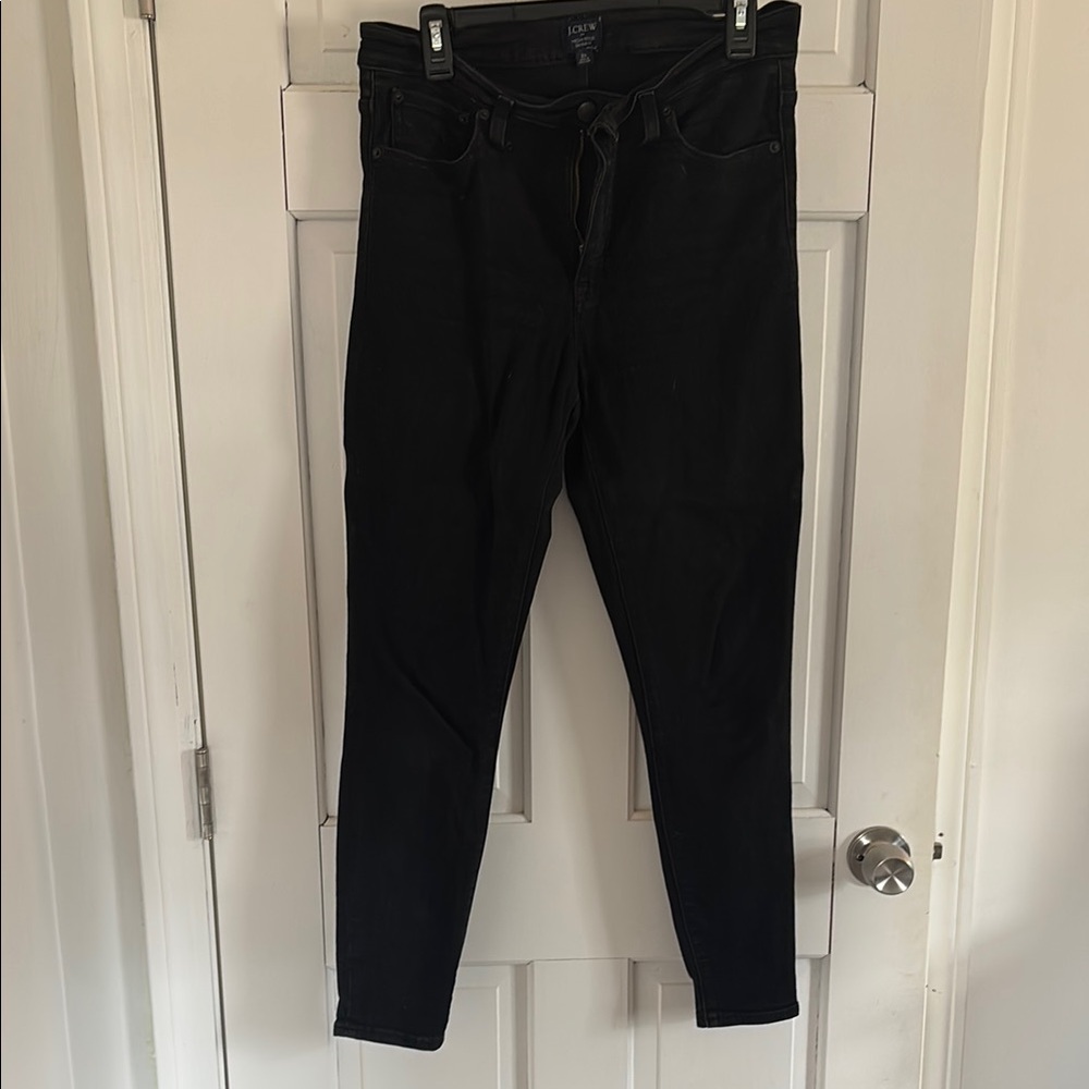 J. Crew Black Skinny Jeans High-Waisted Tapered